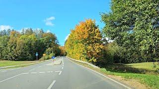  Autumn Driving in Germany  | German Village Neusalza | 4K