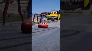 Lightning McQueen vs Lightning McQueen Mutant Eater #gta5 #mcqueen #mcqueeneater #crash