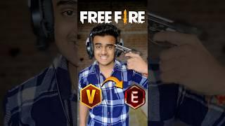 FREE FIRE 'V BADGE' vs 'E BADGE'  YS GAMING comedy  #shorts