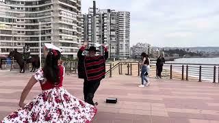 Cueca Chilean folklore dance on Independence Day