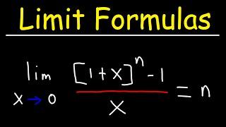 Limit Formulas - Calculus 1