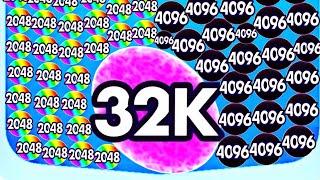 BOUNCE MERGE 2048 - Asmr Gameplay (Level Up Balls, Reach 32k) Math Games Numbers! Part 2