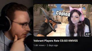 ohnePixel reacts to VALORANT Players Rate CS:GO KNIVES