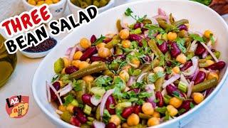 Making Healthy Three Bean Salad | Satisfying Quick and Easy Salad Recipe | High On Protein