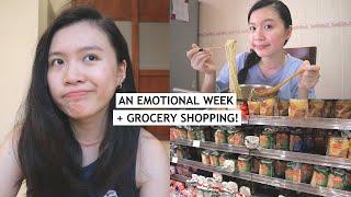 vlog: emotional week, grocery shopping + current skincare routine!