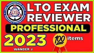 PROFESSIONAL LTO EXAM REVIEWER - PROFESSIONAL DRIVER'S LICENSE | TAGALOG | Wander J