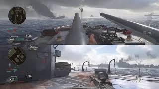 USS Texas - Splitscreen Team Deathmatch - Call of Duty WW2 - PS4 - Multiplayer