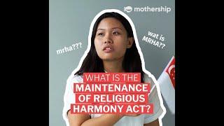 What is the Maintenance of Religious Harmony Act?