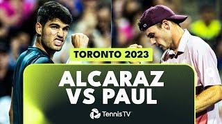 Carlos Alcaraz vs Tommy Paul INSANE Court-Level Highlights  | Toronto 2023