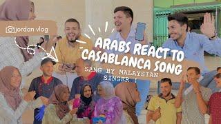 Arabs react to Casablanca Song!! (Arabic-Malay song)