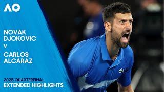 Novak Djokovic v Carlos Alcaraz Extended Highlights | Australian Open 2025 Quarterfinal