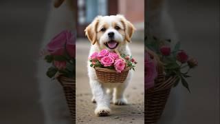 Transform a dog into an Art #flowers #dog #doglover #cutedog #pet #entertainment #humour #enjoy