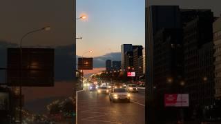 Sunset in The Colors of the Russian Tricolour, Moscow, Russia, 25.07.2024