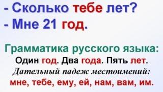 Дательный падеж личных местоимений. Грамматика русского языка для начинающих.