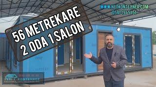 56 METREKARE 2 ODA 1 SALON EV KONTEYNER ÖZEL ÖLÇÜ