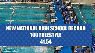 41.54 !! Maximus Williamson Breaks 100 Freestyle National High School Record!