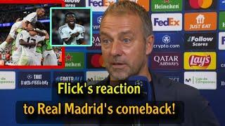 What did Barcelona coach Flick say about Real Madrid's comeback against Dortmund before El Clasico?