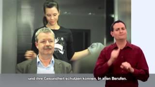 Für ein gesundes Berufsleben -- Aufgaben und Leistungen der BGW (Gebärdensprachfilm mit UT)