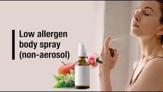 Low allergen body spray