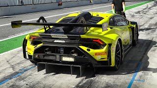 Lamborghini Huracán GT3 EVO2 testing at Monza: Starts, Pit Limiter, Downshifts & Pure V10 Sound!