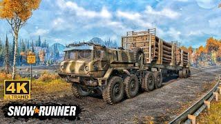 ZiKZ 605R Offroad Truck Towing a Logs on Swamp Road In SnowRunner Season 15 #snowrunner #truck