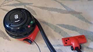 Numatic Henry extra  hvx200-22 2008 red vacuuming  with  airo brush