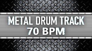 Powerful Slow Metal Drum Track 70 BPM [HQ]