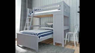 Solid Wood Loft Bed with Desk and Platform Bed - Bunk Beds Canada