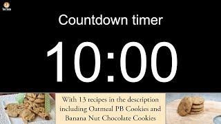 10 minute Countdown timer with alarm (including 13 recipes)