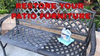 Restore and Protect Aluminum Yard Furniture in Minutes - PROTECTS TOO