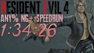 Resident Evil 4 (2023) Any% NG+ Speedrun in 1:34:26