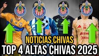 TOP 4 POSIBLES FICHAJES de CHIVAS para INVIERNO 2025 ¿INVERSIÓN MILLONARIA? | ALTAS CHIVAS