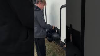 Be sure to use a trim piece to hang your hooks so they are secure.  #rvliving #rvfamily #rving