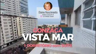 Apartamento na Praia do Gonzaga com 1 dormitório todo reformado - rEF 144784