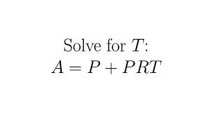 Solving a Formula for a Specified Variable