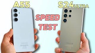 Samsung Galaxy A55 vs Samsung Galaxy S24 Ultra Speed Test