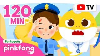 Ai! O Policial está machucado!| Hospital | +Completo| Pinkfong, Bebê Tubarão! Canções para Crianças