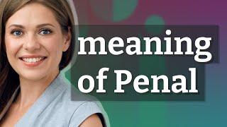 Penal | meaning of Penal