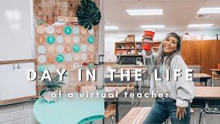 DAY IN THE LIFE OF A TEACHER | WGU masters update | mini classroom set up | virtual learning 2020