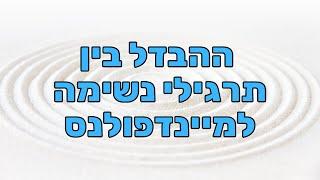 מה זה מיינדפולנס ומה ההבדל בינו לבין תרגילי נשימה להרגעה - ד"ר ריקרדו טרש