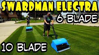 Experience the Swardman Electra 55  6 Blade vs 10 Blade Reel Mower in Action!