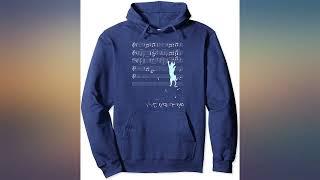 Cat Music Sheet Musical Notes Climbing Kitten Silhouette Pullover Hoodie review