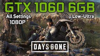 Days Gone | GTX 1060 6GB | LOW TO ULTRA SETTINGS | 1080p