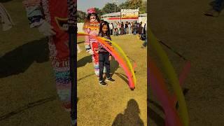 circling the ribbons with a clown in a fair #shorts