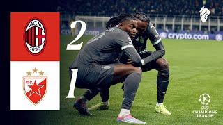 𝐋𝐞𝐚̃𝐨's magic and 𝐀𝐛𝐫𝐚𝐡𝐚𝐦's late goal | AC Milan 2-1 Crvena zvezda | Highlights #championsleague