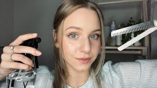 АСМР Стрижка челки в парикмахерской ‍️ Ролевая игра. Тихий голос | ASMR Hairdresser Roleplay