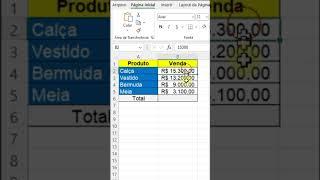 Atalho para Soma no Excel