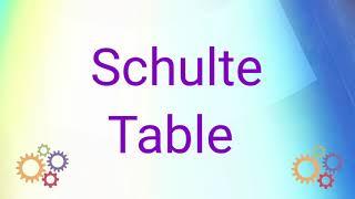 Schulte Table l Train Your Brain Activity