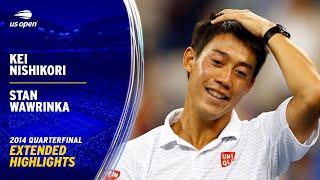 Kei Nishikori vs. Stan Wawrinka Extended Highlights | 2014 US Open Quarterfinal