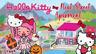 Cute Neat Street Apartment + Free Gift For Hello Kitty Fan  Toca Boca House Ideas |Toca Life World